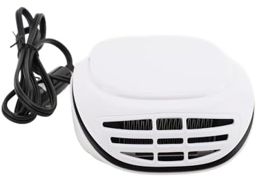 WODHMIEY Radiateur de voiture 12 V, radiateur de voiture portable 150 W chauffage rapide dégivreur de vitre de voiture pour la réception de SUV pour véhicules (blanc)