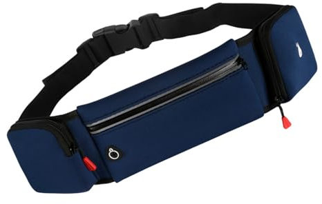 Gürteltasche mit zwei Taschen, für Laufen, Geldgürtel, wasserdicht, für Reisen, Workout, Sport, Hüfttasche