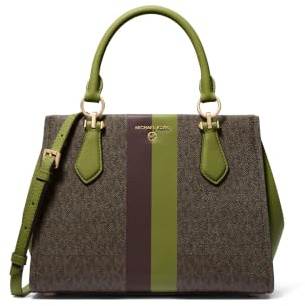 Michael Kors Marilyn Medium Satchel, Meadow Green, One size