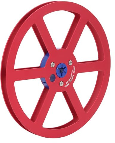 Carrete de Grabación Vacío, Carrete de Grabación de Cinta de de Aleación de Aluminio de 7 Pulgadas para Centro Pequeño (rojo)