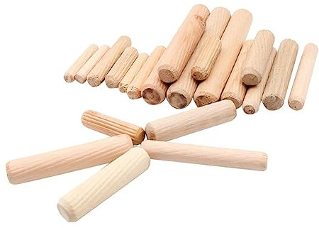 Gatuida 200packung Geriffelte Holzdübel Gerade Holzstifte Im Pack Für Möbelherstellung Und Reparatur Stabile Holzverbindungen
