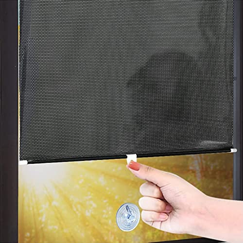 TYSGFA Blackout Roller Window Shades with Suction Cups,Portable Roller Blinds Shade for Windows Door,Light Filtering Room Darkening Curtains,for Home Bedroom Balcony Car Sunshade