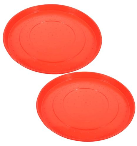 TOYANDONA 2 Stück Kunststoff Küken Futtertablett Rund 310mm Durchmesser Langlebig Leicht Zu Reinigen Geflügelfutterhalter Für Gänse Und Hühner