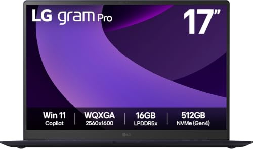 LG gram Pro 17 17Z90TR-E.AD8BG (17 Zoll) IPS Notebook, Intel Core Ultra 7 255H, NVIDIA GeForce RTX™ 5050, 32GB RAM, 2TB SSD, federleicht (1,479 kg), gram AI, 90 Wh, Thunderbolt 4, Schwarz