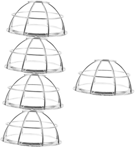 FONDOTIN 5 Pièces Cage de Protection Acier Inoxydable pour Détecteur de Fumée Sprinkler Montage Rapide sans Démontage Dommages et Antirouille pour Système de Protection Incendie Adaptée Aux