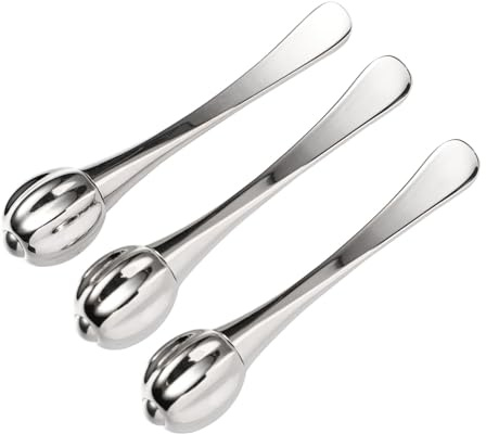 WRITWAA 3stücke Augen-make-up-stift aus Metall für Augencreme Hautpflege-massagegerät mit Löffel und Stäbchen-design für Einfachen Gebrauch und Anwendung Zufällige Farbe