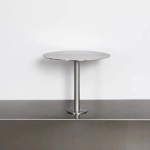 SEIFE Kleiner runder Klapptisch aus Edelstahl zur Wandmontage, Standtisch, schwebender Schreibtisch, platzsparender moderner runder Pub-Bartisch für Café, drinnen/draußen(I-Type,30cm/11.8in)