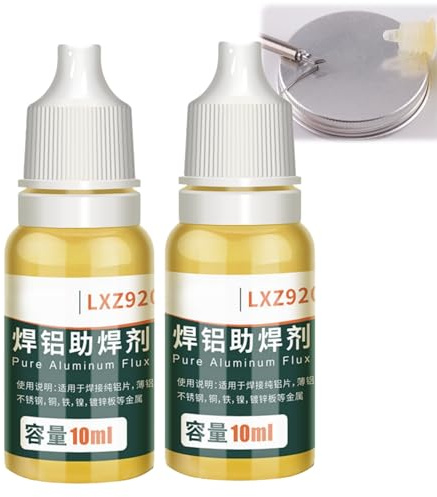 2PCS Soldering Flux Drops,Stainless Steel Soldering Flux,Aluminum Soldering Liquid Flux,Rinse Free Fluid Solder,Wire Welding Tool,Easy to Use Solder Flux,Electrical Repair Accessories Welding Supplies