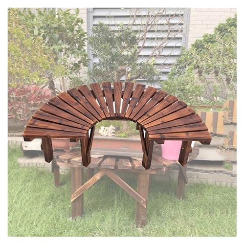 Trädbänk, Träsittplatser Böjda Halvcirkelformade Runtom, Spara Utrymme For Altan Gräsmatta Trädgård Poolside Park Innergård Uteplats