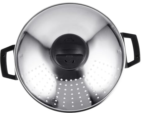 Gadpiparty Pentola in Acciaio Resistente per Pasta e Noodle Rapida Cottura e Scolapasta Integrato Resistente alla Ruggine e Risparmio Energetico per Cucina Multifunzione