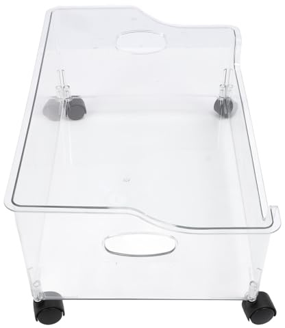 Fdit Conteneur de Rangement Transparent Amovible avec Roue, Conteneur de Rangement Mobile Sous le Lit pour Articles et Collations de bébé, Conception Durable pour Table à Langer et Chaise