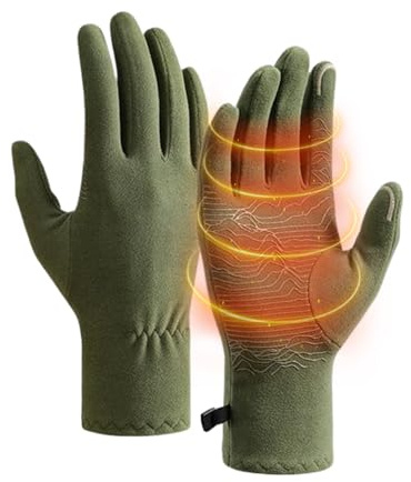 Dreuhuing Kletterhandschuhe, winddicht, für kaltes Wetter, mit Touchscreen, Fitness-Handschuhe, für Damen und Herren, Outdoor, Winter, Reisen, Camping, Bergwandern, Trail Walking Gear