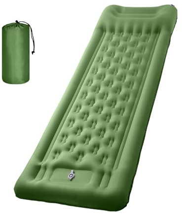 Genérico da campeggio per dormire | Materasso gonfiabile di 11 cm di spessore | da campeggio con pompa a piede integrata, per adulti in escursionismo e viaggi
