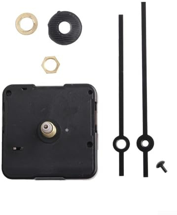 Hosrivae Wanduhr-Uhrwerk-Set mit langem Gewinde für leise DIY-Uhren-Reparatur und -Ersatz, 56 x 56 x 16 mm, Kunststoff/Metall-Uhrwerk mit 22 mm Schaft, passend für 30–35 cm C (B)