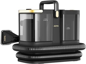 MOVA S10 Pulitore a vapore multiuso con 9 accessori, vapore surriscaldato, potenza di aspirazione di 16000 Pa, umidità residua ≤5%, elimina il 99,99% di batteri e acari, pulizia senza prodotti chimici