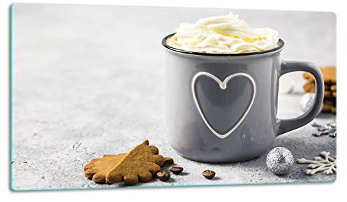 TMK ArtDeko – Schneidebrett Glas – Glasschneidebrett für die Küche 52x30 cm – Robust, Hygienisch & Rutschfest – Glas Schneidebrett – Zusätzliche Arbeitsfläche – Vielseitige Nutzung