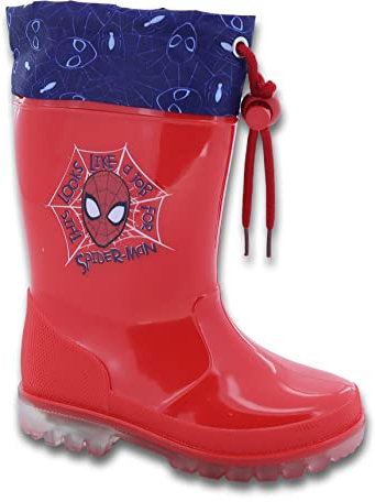 MARVEL Stivale Pioggia con LUCI, Gomma, Red, 30 EU