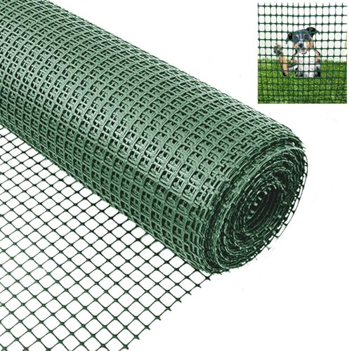 Chicken Wire Mesh,Garden Fencing Outdoor 1m x 10m, Pool Snow Dog Fence, Plastic Mesh Fence Roll with Zip Ties, Safety Temporary Chicken Fencing,for Yard Vegetable Poultry Rabbit Chicken (Green)