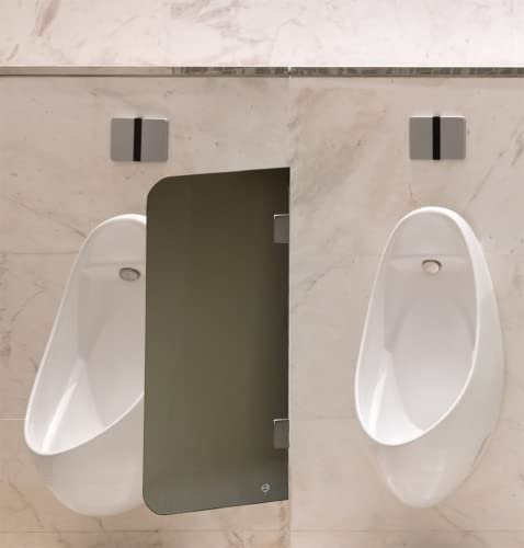 Schön und Wieder Urinal Schamwand | WC Trennwand | Bidet Trennwand | Toiletten Trennwand | ESG Rauchglas | Nanobeschichtet mit Lotuseffekt