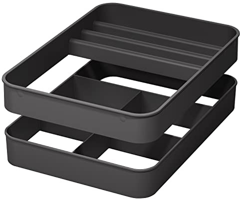 NINKA 5004.90 41514 eins2top Agent Separation System Set, Drawer Organiser for Cleaning Supplies, Plastic, Dark Grey, Silver, Putzmittelset