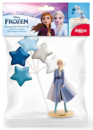 Dekora, Geburtstag Die Eiskönigin Set, Spielfigur Elsa von Arendelle Tortenaufsatz, 3 Stück Die Eiskönigin Kuchendekoration Figuren, Die Eiskönigin Tortendeko