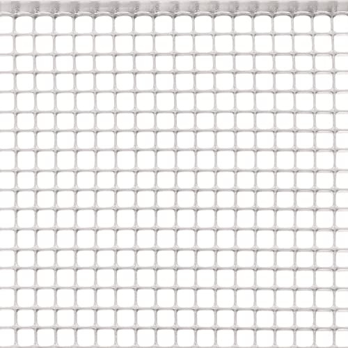 acquaverde Rete Protettiva in Plastica a Maglia da 10x10 Mm Quadrata per Balconi Cancelli Recinzioni Bianca h.1 Mt (50)