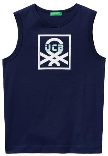 United Colors of Benetton Jungen Tanktop 3i1xch01g Unterhemd, blau, 160 cm