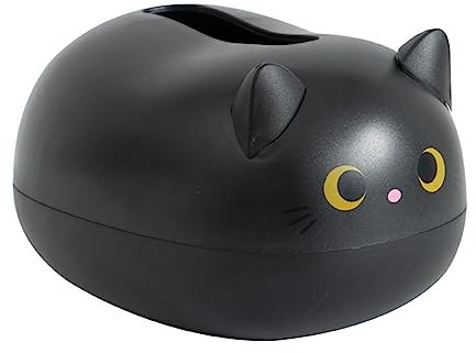 Taschentuchbox Taschentuchbox Taschentücher Zylinder Taschentuchhalter Taschentücher Würfelbox Taschentuchhalter for Badezimmer Büro Auto Schlafzimmer Cartoon Schwarze Katze Taschentuchspender