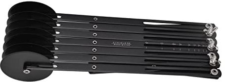 Cuchillo de masa de acero inoxidable, cortador de pizza expandible, ahorra tiempo y corta uniformemente, rodillo de pastelería ajustable, ideal para panaderos profesionales y amantes de la pizza (7