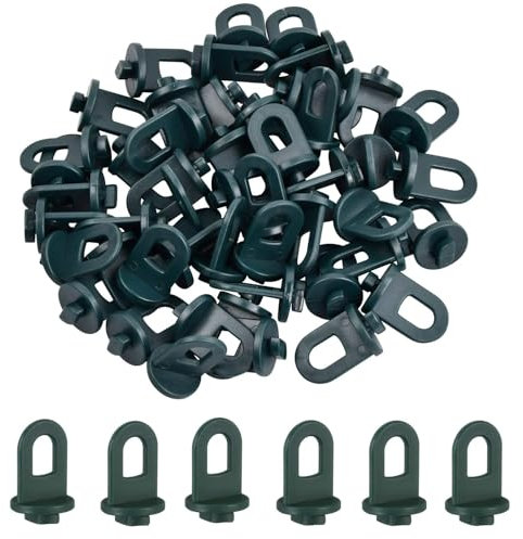 JJiaoLinin Clip di Fissaggio per Serre, Set di 50 Giardino Piante Clips, Utilizzato per Vasi da Giardino Sospesi per Piante, Cavi di Fissaggio e Materiali Isolanti Nelle Serre, Ecc (Nero)