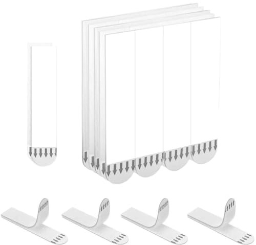 Tiras grandes para colgar cuadros, resistentes, 12 pares (24 tiras) para colgar fotos, sin clavos, cinta de velcro sin daños, tiras adhesivas resistentes al agua para colgar marcos y decoraciones de