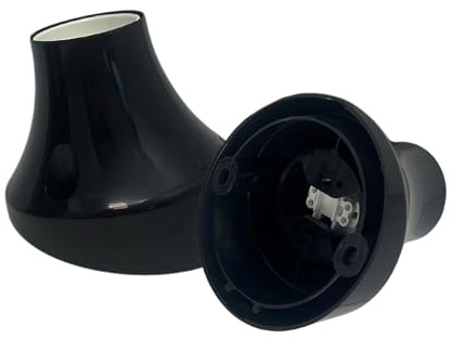 HALOTEC | Pack 2 Portalámparas de Zócalo Base Curva E27 Negro | Portalamparas de Pared | Ideal para Proyectos de Iluminación | Alta Calidad y Durabilidad | Fácil Instalación y Uso