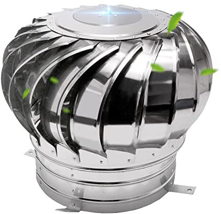 Kaminhaube, Kuppelventilator, 11 cm, 15 cm, 35 cm Kaminhaube aus Edelstahl, robust, wasser- und winddicht, Windrotation, schnelle Geschwindigkeit, kann zur Belüftung in Zuchtställen auf Bauernhöfen ve