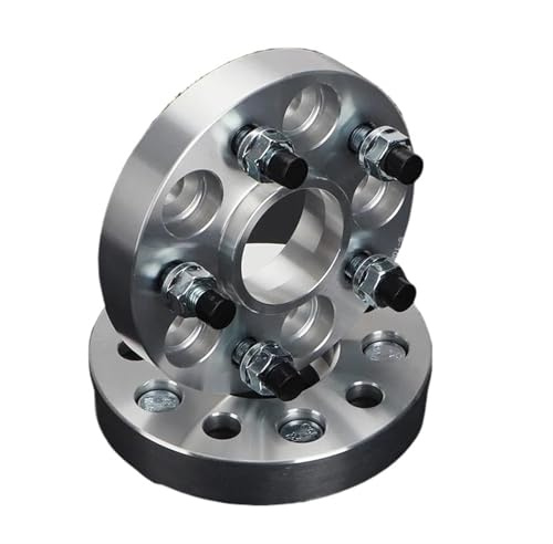 Ruedas Espaciador Kit 2 Piezas 5x114,3 60,1mm 15-50mm M12XP1.25 Adaptador Espaciador Rueda Para Suzuki Para SX4 Para Grand Vitara Separadores(Plata,15mm)