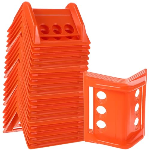 24 Pack Flatbed Edge Corner Protector Holder Batchet Strap Protector Heavy Duty Cargos Protector Flatbed Equipment for Shipping Cargo Protection