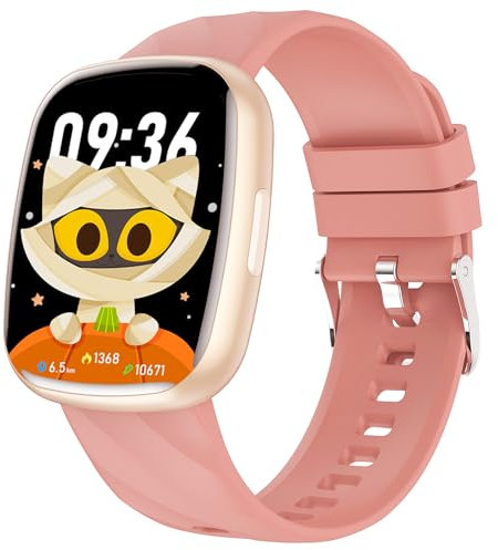 Smartwatch Bambini, Orologio Fitness Tracker 1.75, Smart Watch con 100+ Modalità Sportive, Frequenza Cardiaca, Monitor del Sonno, Giochi, Contapassi, Regalo per Bambino Bambina Ado 5-16 Anni - Oro