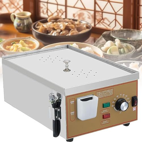 JJENXYYDS Horno para Calentar Bollos al Vapor, vaporera Comercial para cocinar Pan,máquina eléctrica para cocinar al Vapor con Alarma de ebullición en seco para Restaurante bufé en el hogar,Two-Hole
