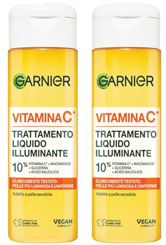 Garnier Vitamin C Flüssigbehandlung für das Gesicht geeignet für empfindliche Haut Vegane Formel 120 ml 2 Einheiten