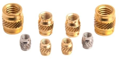 Tuercas moleteadas de latón Tuercas M3 M4 M5 M6 de cobre termofusible, rosca moleteada, inserción de latón, sujetadores integrados moldeados por inyección de acero inoxidable(M6X10 OD8.58(10pcs)