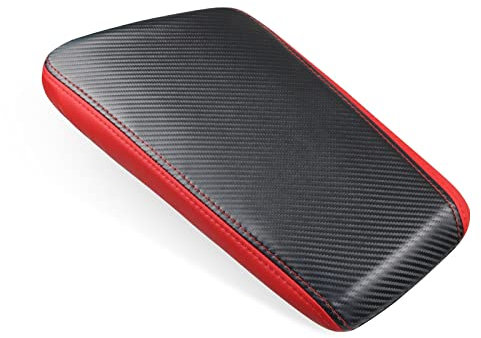 UJNHEQ Copertura del bracciolo della Console Centrale Auto Accessori Interni Auto Box Bracciolo della Copertura Sinistra Timone Bracciolo di Controllo Centrale Contenitore Pad per Kia EV6 2022(Rosso)