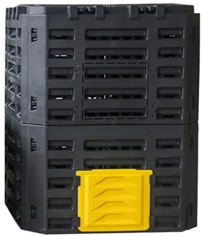 Compostador grande para jardín al aire libre, compostaje ligero y rápido para la creación de suelos fértiles, material de polipropileno duradero