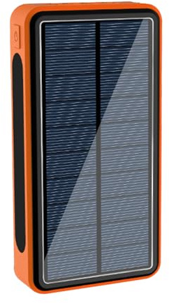 Banque d'énergie solaire - 50 000mAh Chargeur de charge rapide Chargeur portable Batterie externe imperméable à grande capacité | Téléphone portable du chargeur solaire à double USB, tablette, utilisa