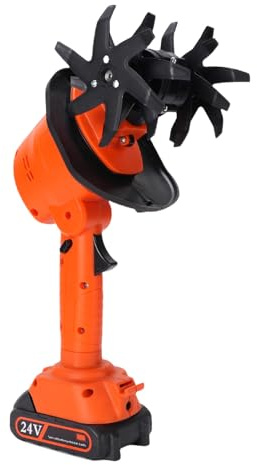 Rototiller de Jardin Cultivateur sans Fil, 235r / Min à Batterie électrique à Batterie électrique Till, Cultivateur de Jardin à Main Mini-Barre pour Jardinage, Culture du Sol (Prise UE)