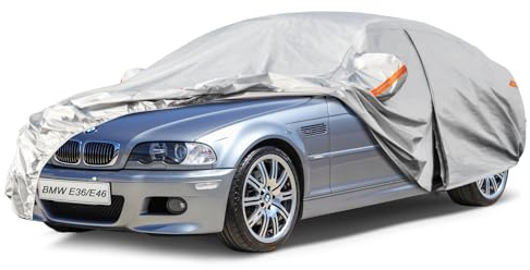 Kayme 6 Layers Hatchback Car Cover Waterproof Breathable, Custom Fit BMW E93/E90/E46, Outdoor Full Cover UV Dust Sun Rain All Weather Protection With Zip and Cotton Lined.