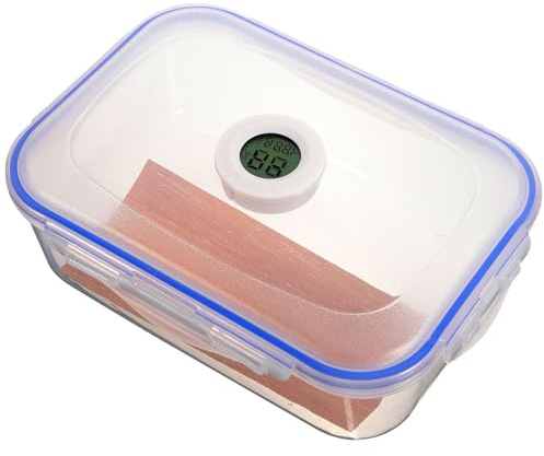 Anneome Portable Plastic Cigar Humidor Storage Box with Hygrometer Cigarette Case for Outdoor and Indoor Use Elegant Compact Design Preventing Dampness and Squeezing for Travel and