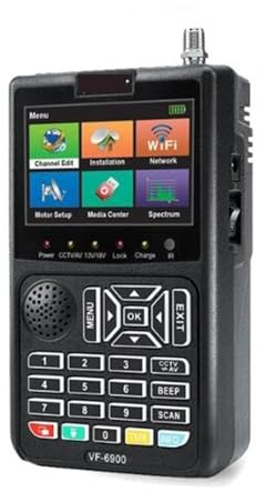 VF-6900P HD Buscador de satélite Digital DVB-S/DVB S2 Medidor de buscador de satélite Sintonizador de Receptor de TV por satélite Fácil de localizar(VF6900)