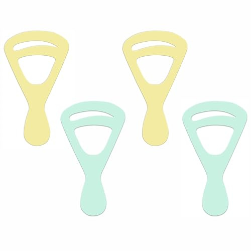 4pcs Reusable Eyebrow Shaping Stencils Kit, Flexible & Washable Brow Template Cards with Natural & One-Line Design for Women