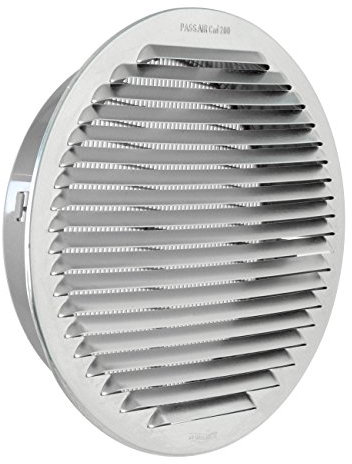 La Ventilazione GTAP200R Griglia Tonda da Incasso, Alluminio, ø 230 mm
