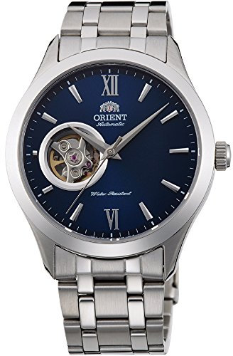 Orient Automatik Herren Armbanduhr aus Edelstahl in der Farbe Grau-Blau 39mm, Wasserdichtigkeit: 5Bar, FAG03001D0
