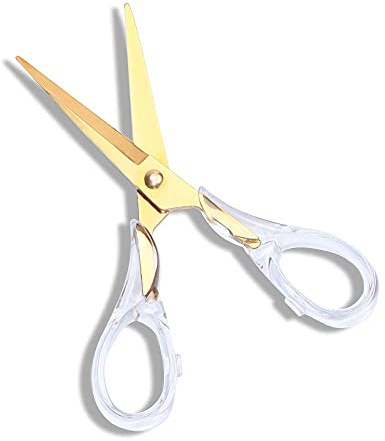 Stilvolle Acryl-Mehrzweckschere – Edelstahl, 16,3 cm, Büroschere zum Schneiden von strapazierfähigem Leder, Kunst, Stoff, Handwerk